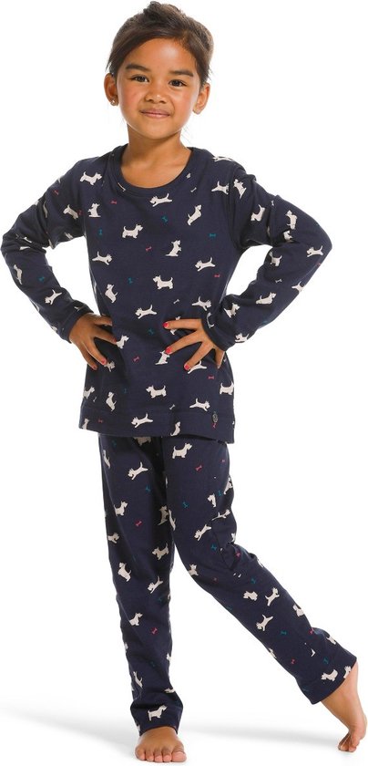 Rebelle Meisjes Pyjama Donkerblauw 140