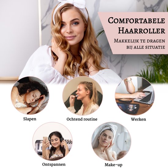 Beyeza Heatless Curls - Haarrollers - incl. Haarelastiekjes en Haarklem - Krulspelden - Krullen Zonder Hitte - Haarkruller - Complete Set - Beyeza