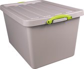 Really Useful Box de rangement recyclée 96 l, emboîtable, gris 3 pièces