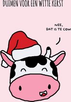 10 x Dat is te cow - grappige kerstkaart - Lacarta