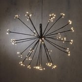 Luca Lighting Dandelion Kerstverlichting met Klassiek Witte LED Lampjes - Ø70 cm - Zwart