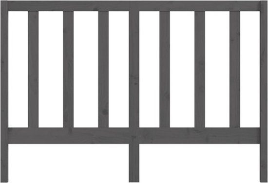 vidaXL Tête de lit Gris 141 x 4 x 100 cm Bois de pin massif