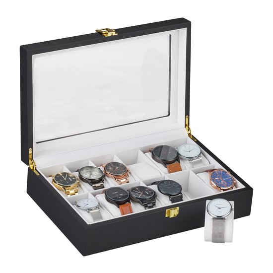 SAFE Aluminium horloge vitrine cassette geschikt voor 12 uurwerken - 43