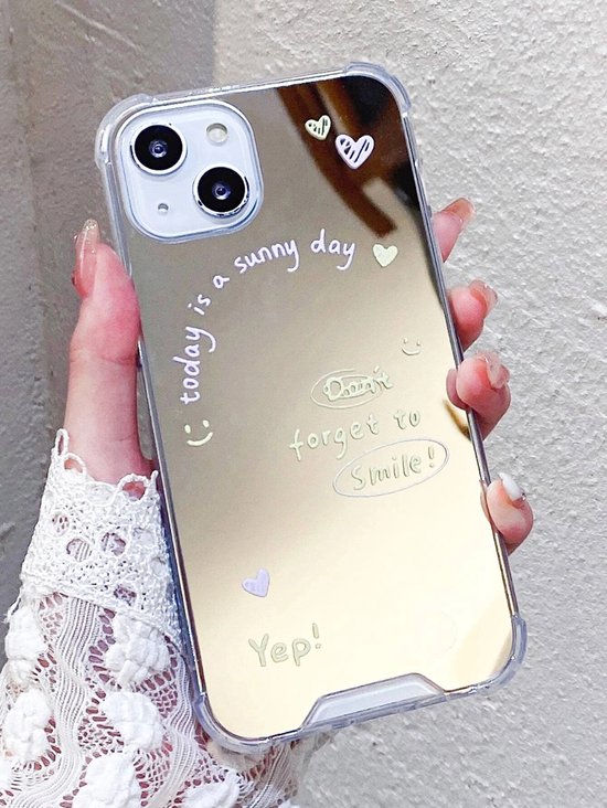 Oneiro's Luxe Phone Case Strass Decor Mirror Design Case Compatible avec  iPhone With