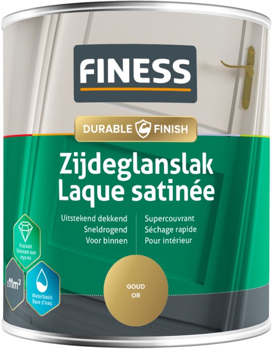 Finess zijdeglanslak waterbasis - goud - 750 ml.