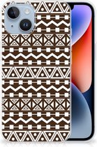 Leuk TPU Backcase Geschikt voor iPhone 14 Telefoon Hoesje Aztec Brown