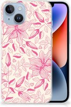 Smartphone hoesje Geschikt voor iPhone 14 Silicone Case Roze Bloemen