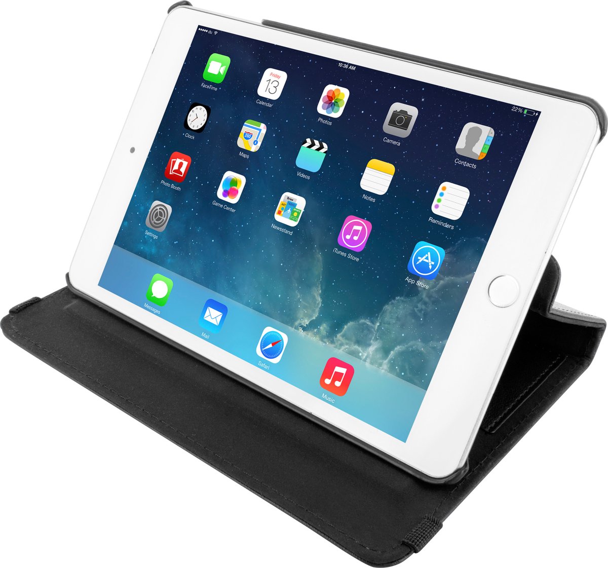 Apple iPad Mini 5 7.9 (2019) Hoes - Mobiparts - 360 Rotary Stand Serie - Kunstlederen Bookcase - Zwart - Hoes Geschikt Voor Apple iPad Mini 5 7.9 (2019)