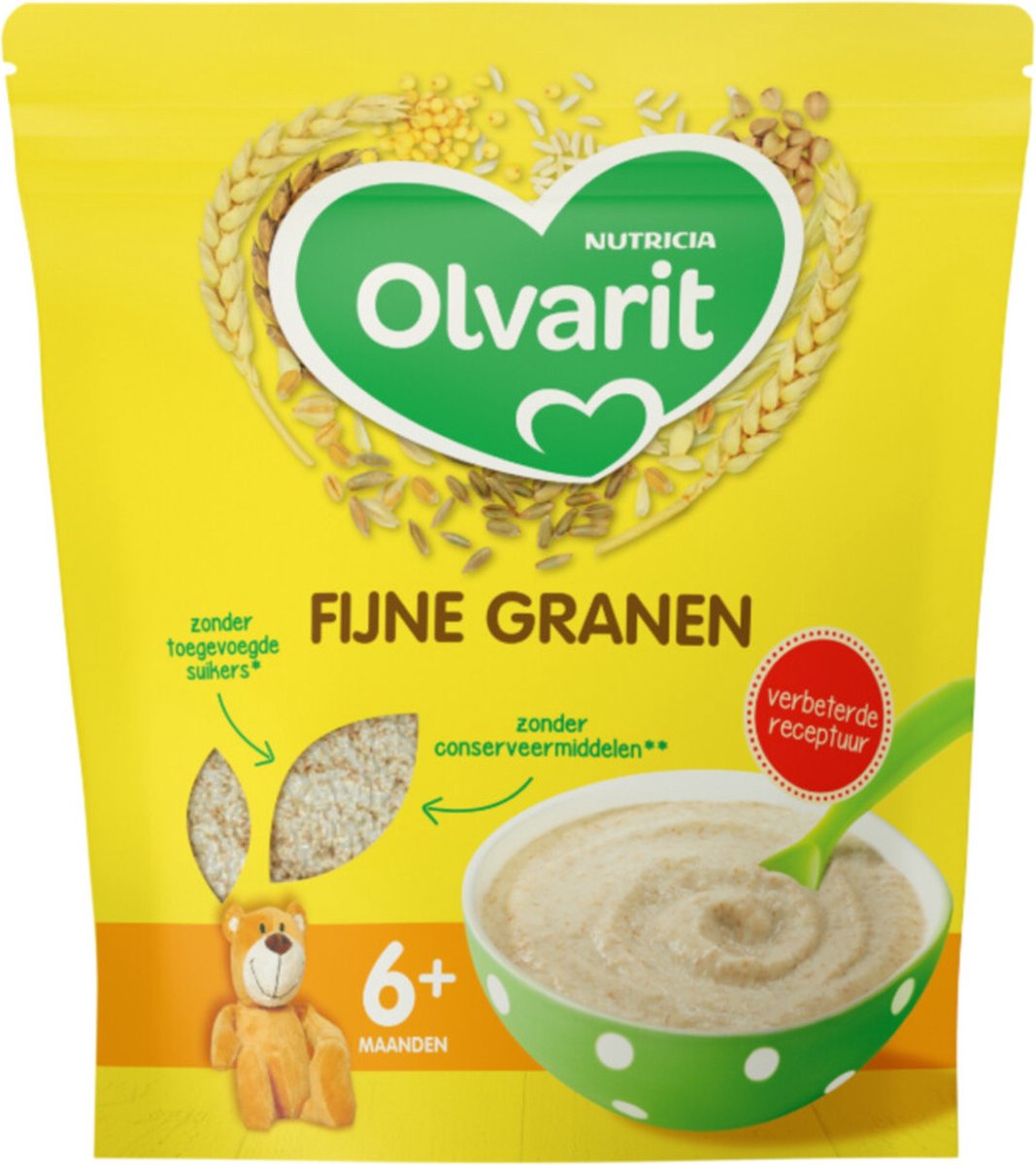 Bol.com Olvarit - Granenpap Fijne Granen - 8+M - 200gr aanbieding