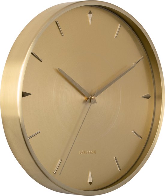 Wall clock Jewel brushed gold