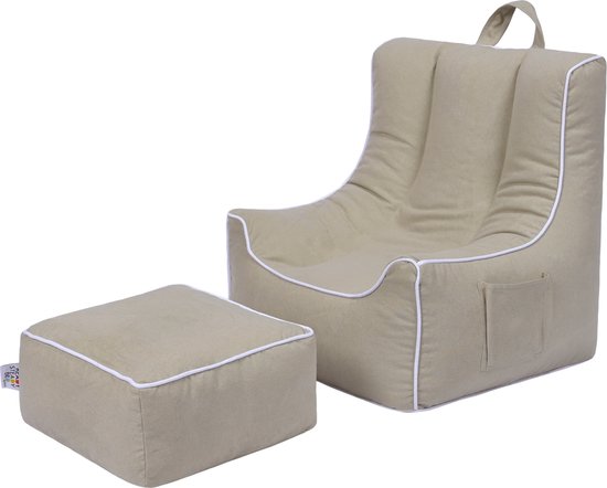 Ready Steady Bed Chaise pouf pour enfants avec repose-pieds Fauteuil pour enfants de conception ergonomique Meubles confortables pour enfants Toddler Play Safe Soft Seat Playroom Sofa