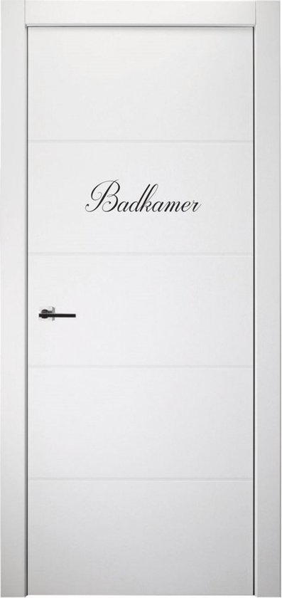 Autocollant de porte - Salle de bain - 21x6 - Noir
