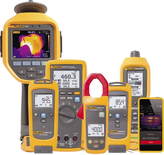 Fluke 4401556 Multimeter Digitaal Datalogger CAT III 1000 V, CAT IV 600