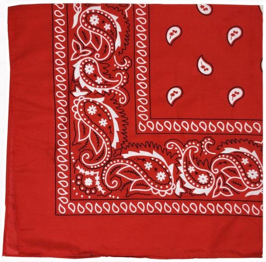 Bandana I Unisex I Boeren Zakdoek I Hoofdband I Rood bol