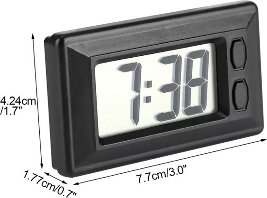 Mini horloge - horloge de voiture - date et heure - accessoires de voiture  - horloge