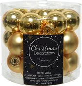Glazen Kerstballen - Light Gold ø 25 mm
