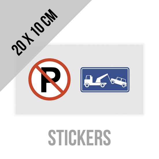 Stickers de stationnement gênant. 15 x 15 cm