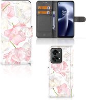 GSM Hoesje OnePlus Nord 2T Wallet Book Case Cadeau voor Mama Lovely Flowers