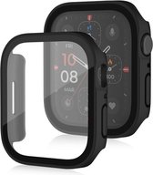 By Qubix Hard case 44mm - Zwart - Geschikt voor Apple Watch 44mm hoesje - screenprotector - Bescherming iWatch - Bescherm hoesje