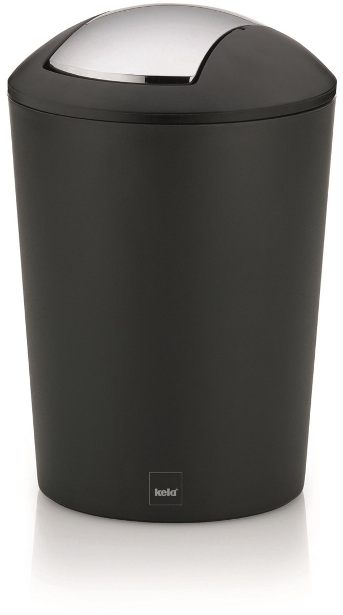 Goedkoopste Marta Afvalemmer Swing - 5 liter - Zwart - Kela