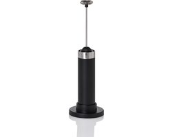 AdHoc Rapido Elektrische Melkopschuimer – Zwart – RVS Garde – Batterijgevoed – Compact & Krachtig – 12.000 rpm