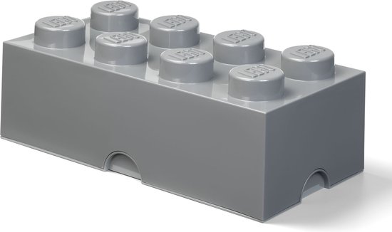 Opbergdoos LEGO-blokje, 12 liter, Grijs - Polypropyleen - LEGO | bol.com