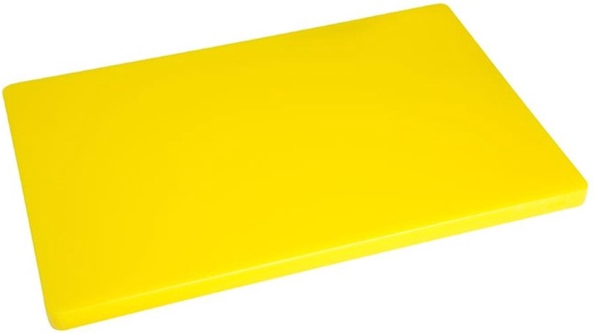 Hygiplas Kleurcode Lage Dichtheid Snijplank 2x45x30cm Geel DM002 - Dikke Plank - Horeca