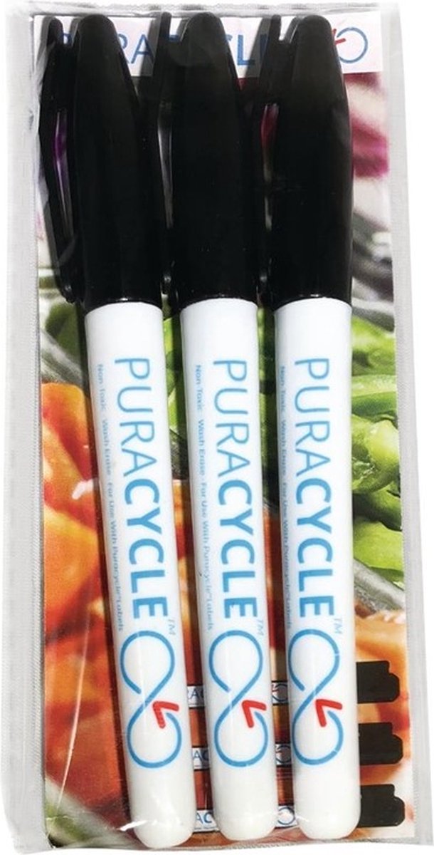 Puracycle gifvrije permanentmarkers zwart