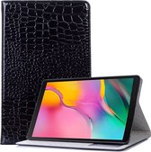 LuxeBass Tablet hoes Croco Print geschikt voor Samsung Galaxy Tab A 10.1 (2019) - Zwart