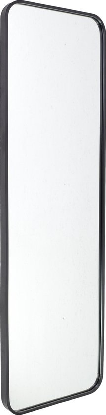 Fragix Boston passpiegel rechthoekig - Zwart - Metaal - 130x40cm - Industrieel