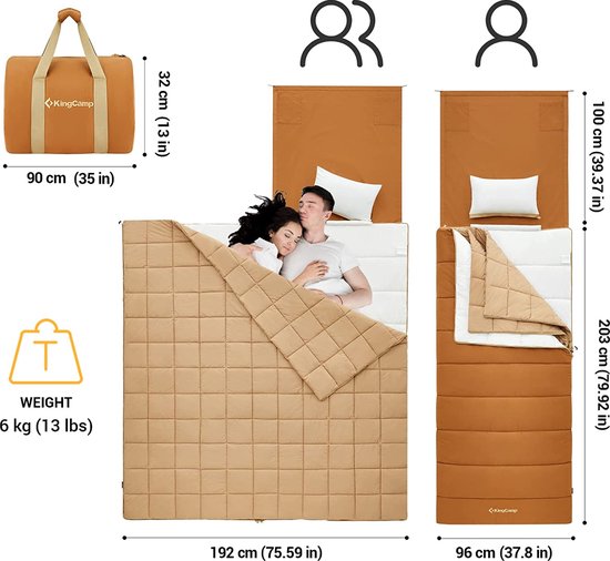 Slaapzak - sleeping bag - camping - tent - warm - duurzaam luxe slaapzak van Slaapza — afbeelding 2