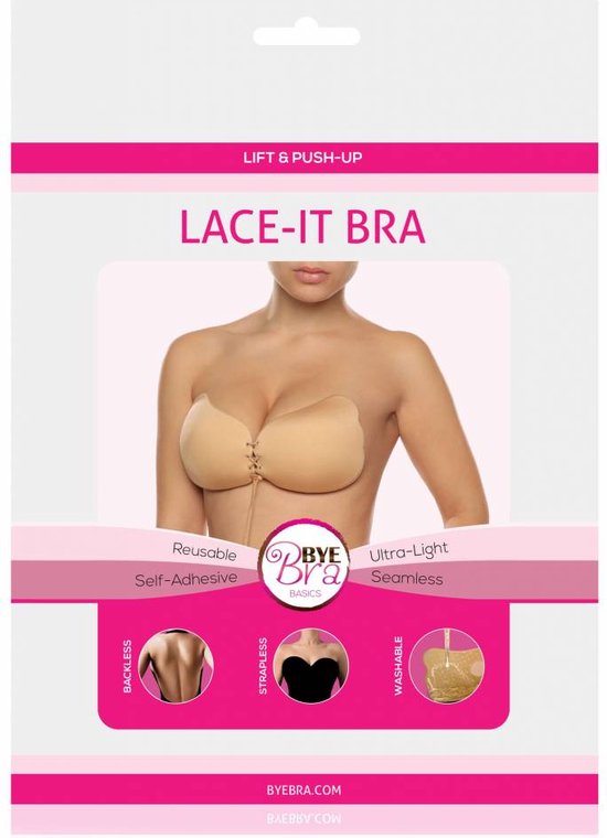 Bye Bra Naadloze U-style Plak bh, Onzichtbare Zelfklevende Diep Uitgesneden  bh, Strapless en Rugloos, Push-up Effect, Geschikt Voor Laag Uitgesneden-  en Diepe V-halslijnen, Beige,Zwart,Licht Bruin, A-E. : : Kleding,  schoenen & sieraden