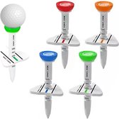 Golf accessoires voor golfballen - Golf tees set van 4 - Verstelbaar set - Golfballen - Cadeau voor hem en haar - golfen met tiger woods