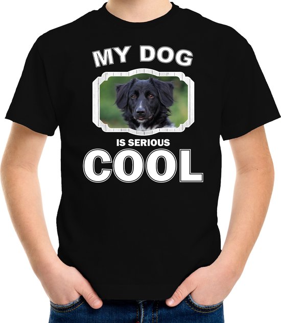 T-shirt pour chien Frison Stabijs Mon chien est sérieux noir cool - Enfants - Chemise cadeau d'amant Frisian Stabijs S (122-128)
