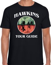 Stranger Halloween verkleed shirt hawkins tour guide zwart - heren - horror shirt / kleding / kostuum L