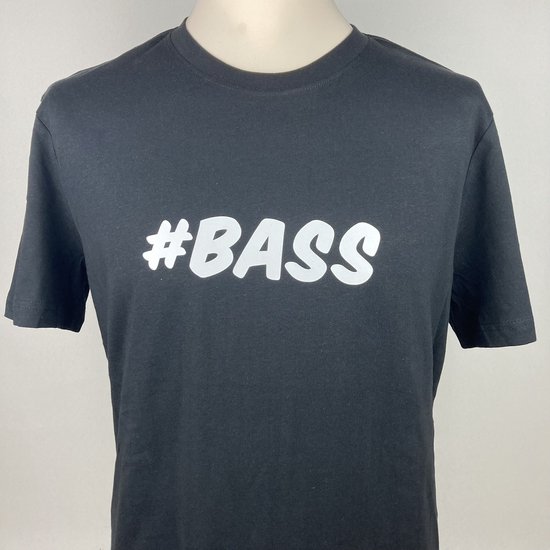 T-shirt #BASS - Heren - L - Zwart