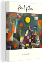 Canvas - Canvas schilderij - Paul Klee - Volle maan - Kunst - Schilderij - Oude meesters - Muurdecoratie - Canvasdoek - Kleurrijk - 30x40 cm