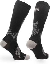 Norfolk Lichte Compressie Sokken Hardlopen - Anti Bacterieel Meryl Skinlife Hardloopsokken - Compressiekousen - Sportsokken - Zwart/Grijs - Maat 35-38 - Valencia