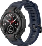 Strap-it Amazfit T- Rex - Bracelet silicone Pro - bleu foncé