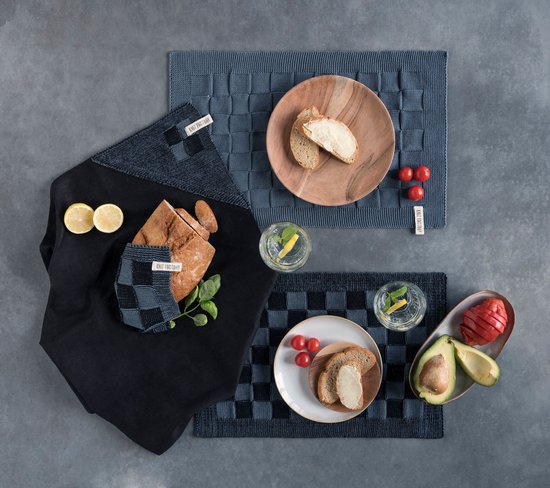 Set de table Knit Factory Uni Noir