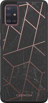 Casimoda® hoesje - Geschikt voor Samsung Galaxy A71 - Marble / Marmer patroon - Zwart TPU Backcover - Marmer - Grijs