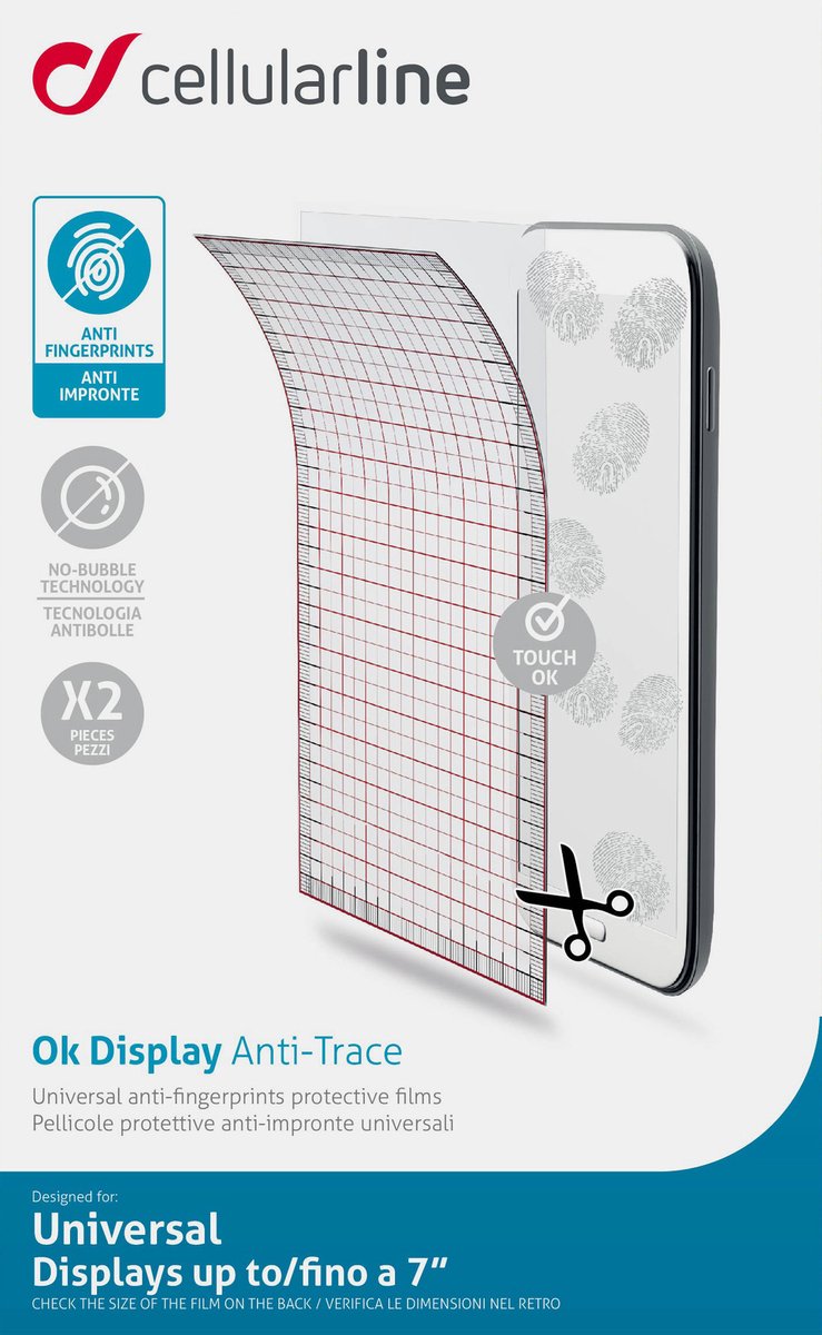 Cellularline SPPHULTRAUNI70 mobile phone screen/back protector Antireflectiescherm Alle merken 2 stuk(s)