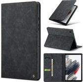 Casemania Hoes Geschikt voor Samsung Galaxy Tab A8 Charcoal Gray - Book Cover
