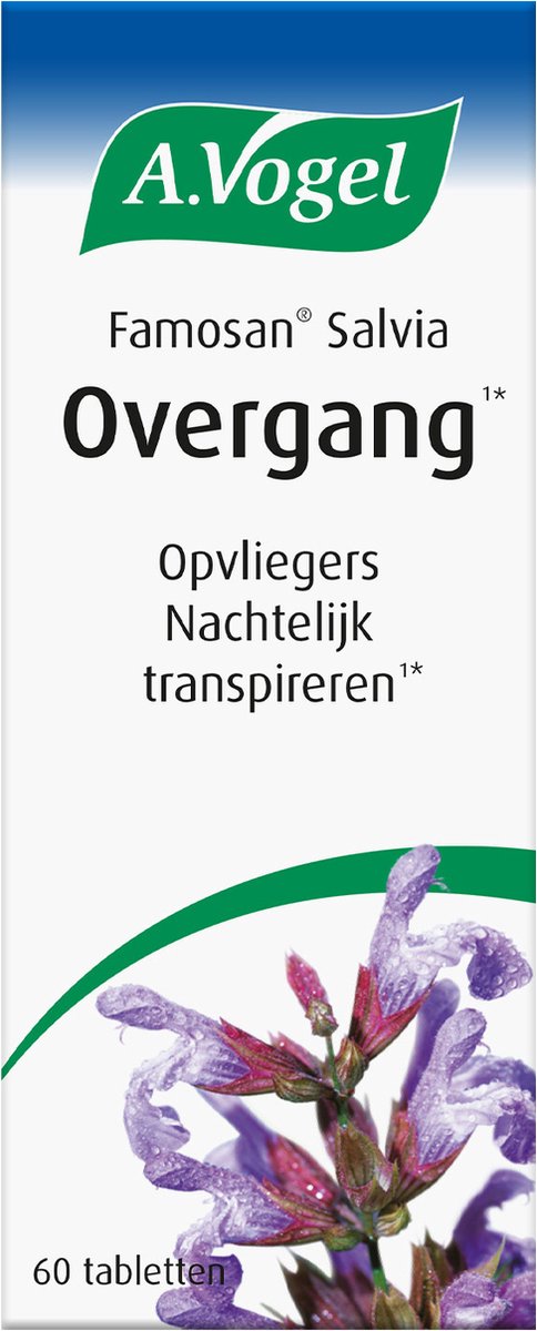 Goedkoopste A.Vogel Famosan Overgang Salvia tabletten - Bij opvliegers en (nachtelijk) transpireren - 60 st