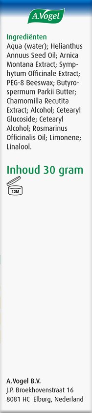 A.Vogel Arnica crème - Bij blauwe plekken - 30 gr