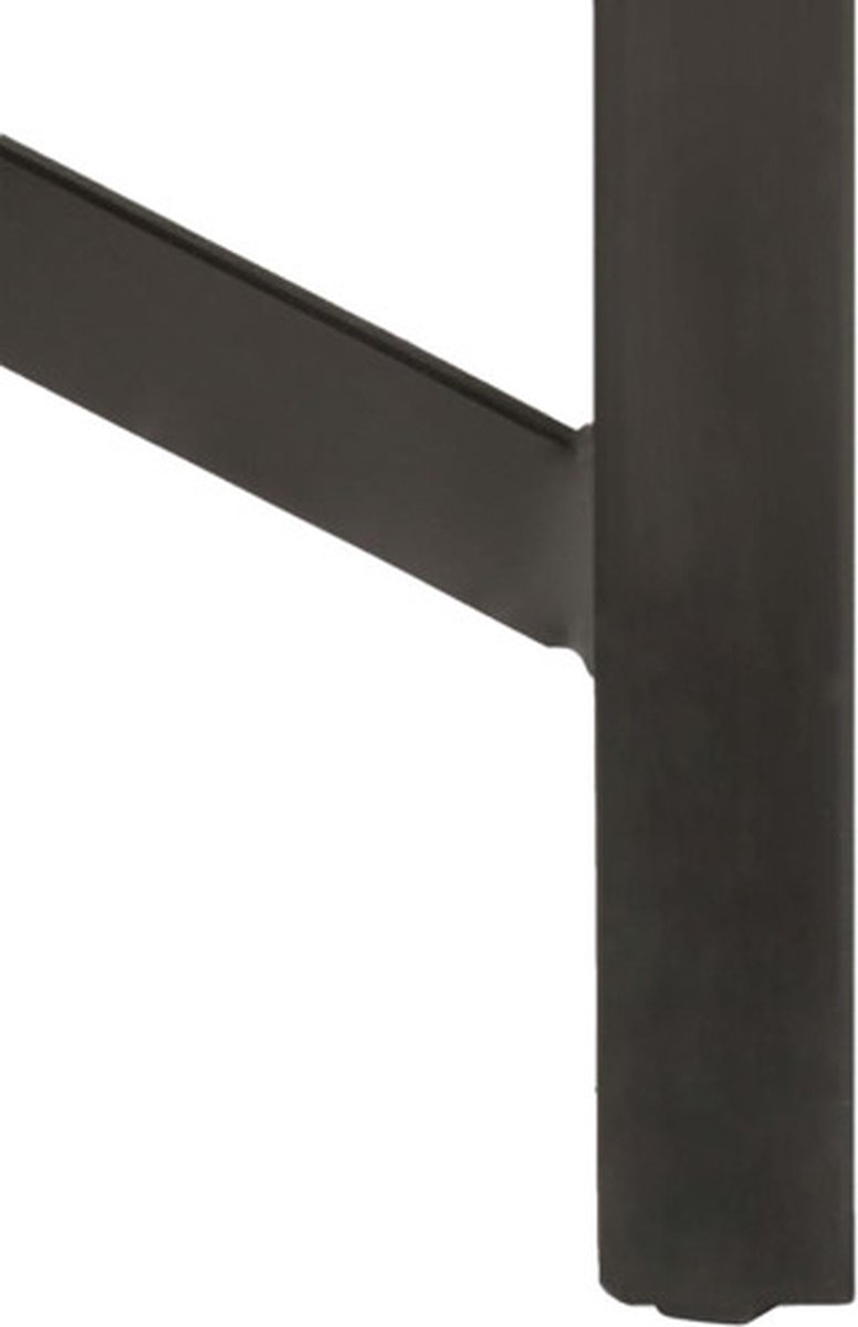 vidaXL Bartafel - 120x58x107 - cm - ruw - mangohout bruin en zwart