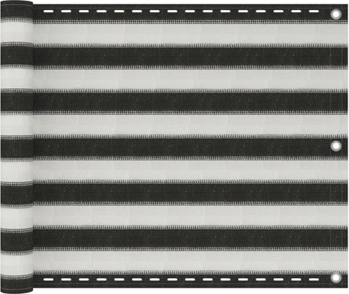 vidaXL Balkonscherm 75x300 cm HDPE antracietkleurig en wit