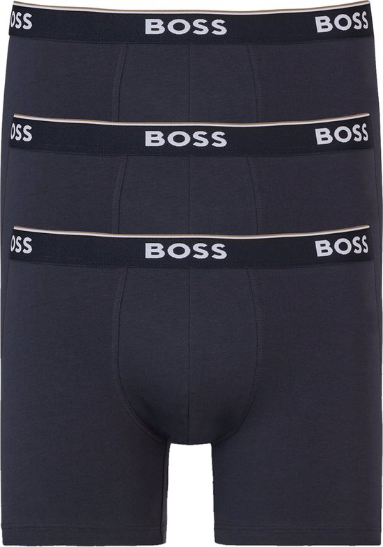 HUGO BOSS Power boxer briefs (3-pack) - heren boxers normale lengte - navy - Maat: M