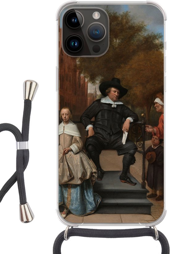 Apple iPhone 14 Pro Max Crossbody Case De burgemeester van Delft en zijn dochter