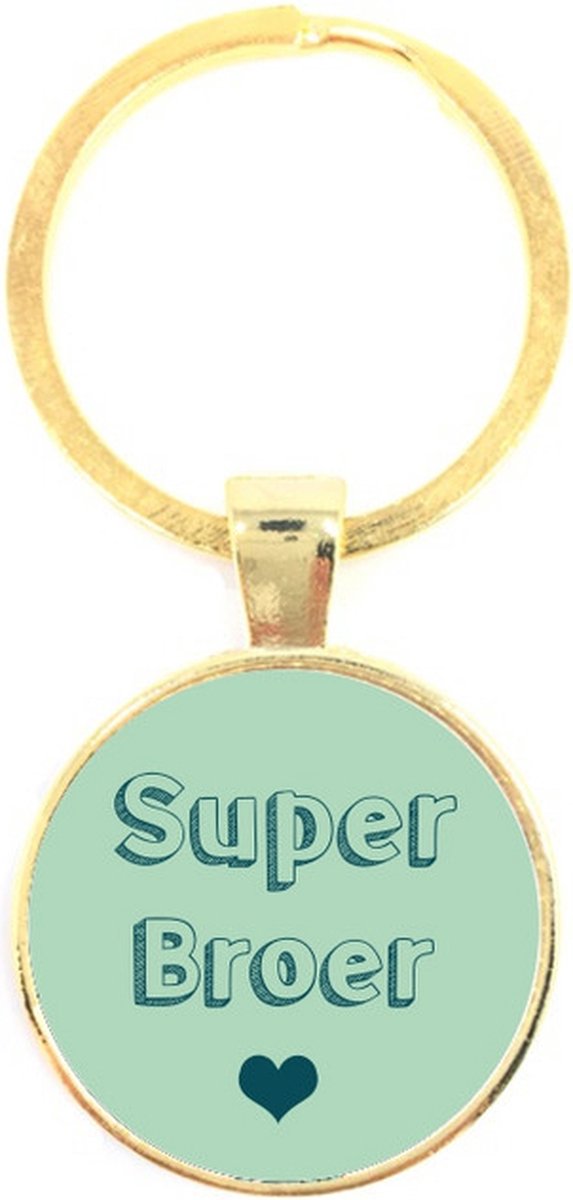 Sleutelhanger Glas -  Super Broer